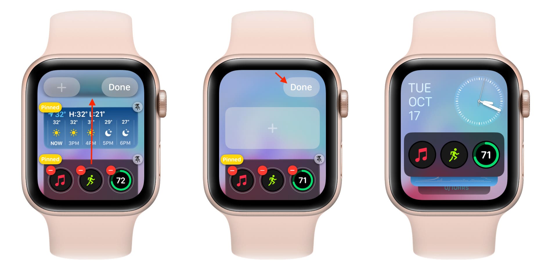 Change order of widgets on Apple Watch