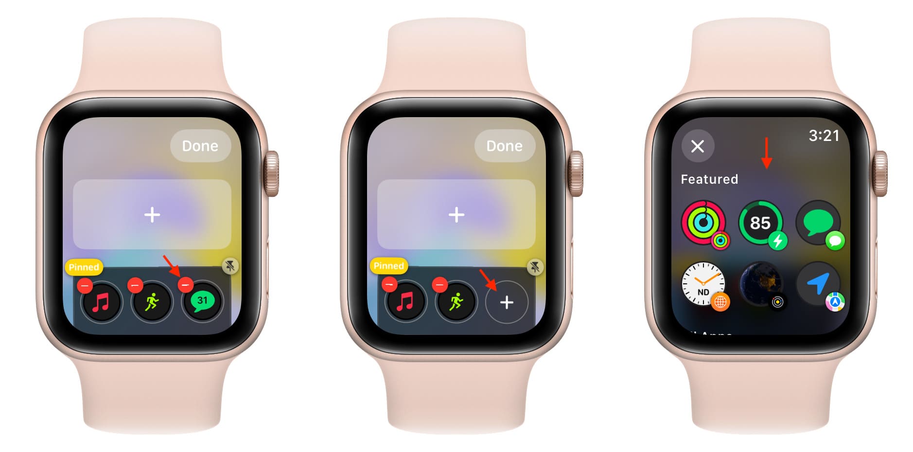 Customize the app launcher widget on Apple Watch