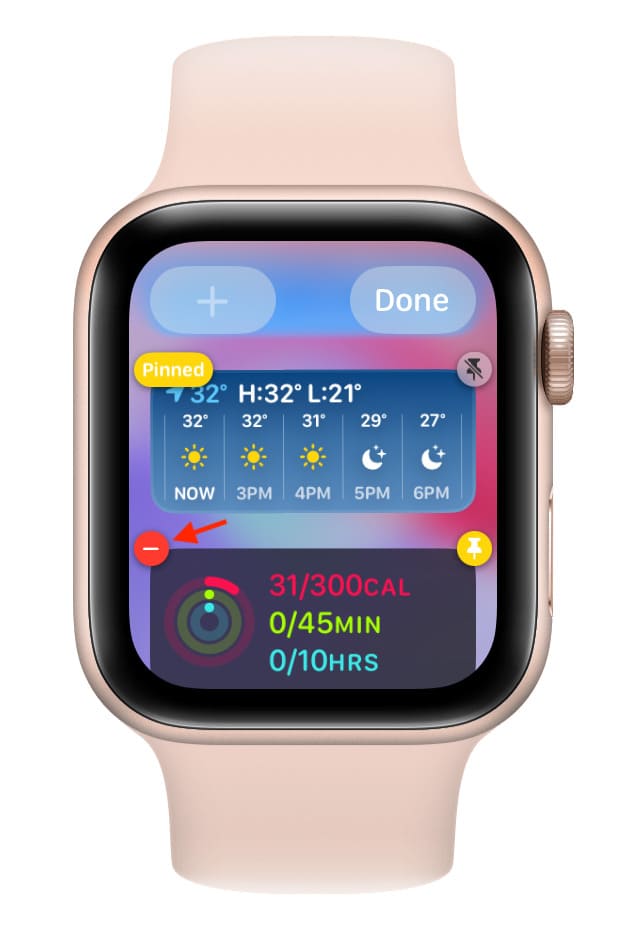 Remove widgets from Smart Stack on Apple Watch