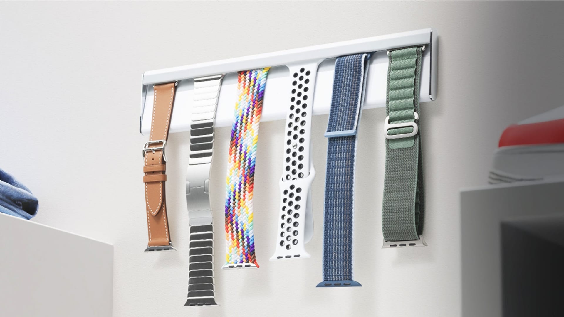 Twelve South's wall mount for Apple Watch bands