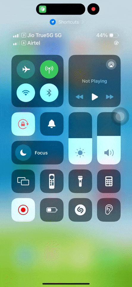 Using Rebind shortcut to toggle cellular data using volume button